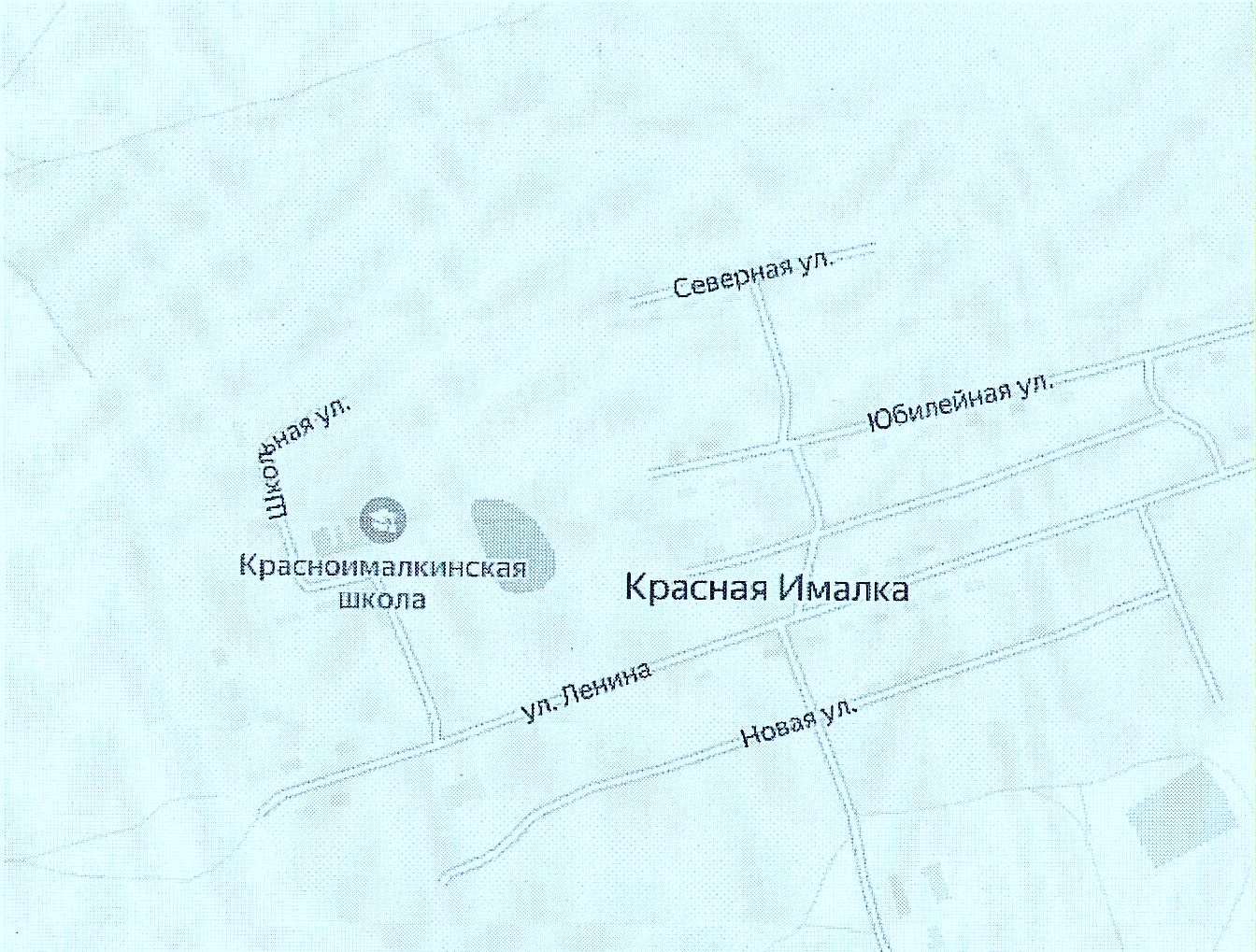 Схема улиц села Крсная Ималка.