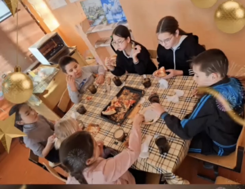 Пицца готова.